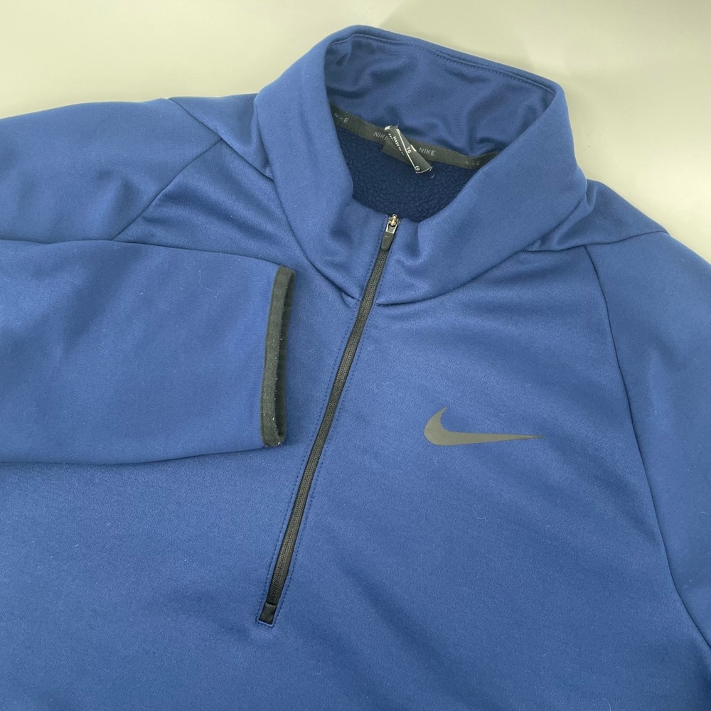 Nike Dri-FIT Quarter Zip Mens XL Blue Long‎ Sleeve Pullover DM1108-492 Training